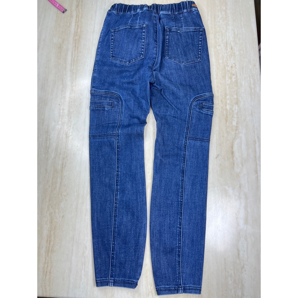 Pilcro Anthropologie High Rise Denim Legging Cargo Jeans Dark Wash Small A36 - Picture 5 of 14